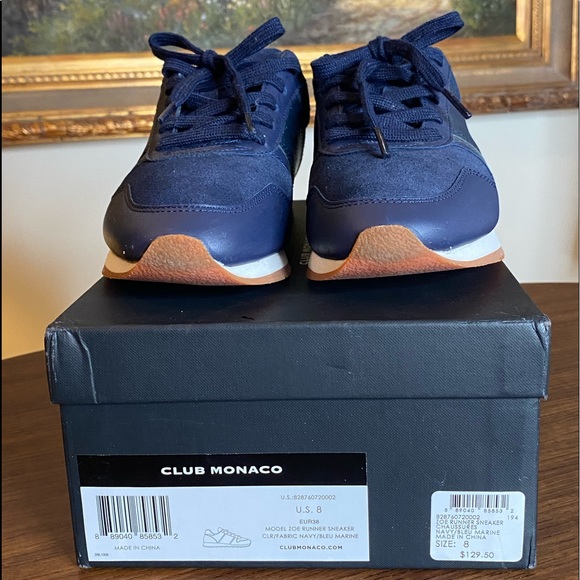 Club Monaco Zoe Running Shoes in Navy Blue women’s size 8 - Picture 2 of 7